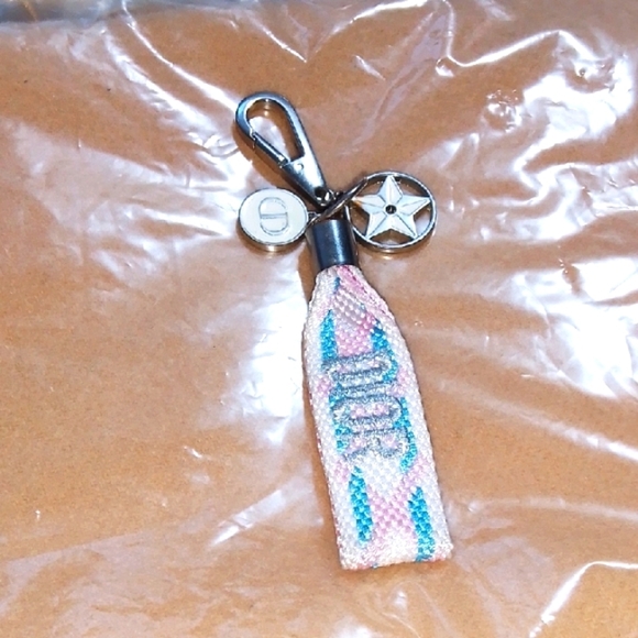 Dior Noverty Pink and Blue Keychain Charm - Picture 1 of 3